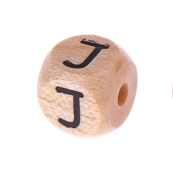 Letter beads letter cube wood embossed 10mm J 617 in stock 