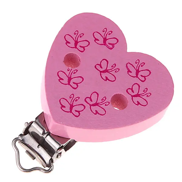 Heart clip butterfly baby pink 168 in stock 