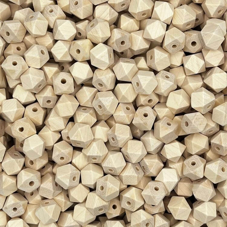 Hexagonperlen 12 mm roh 1532 auf Lager