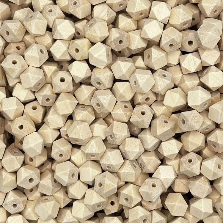Hexagonperlen 12 mm roh 1966 auf Lager