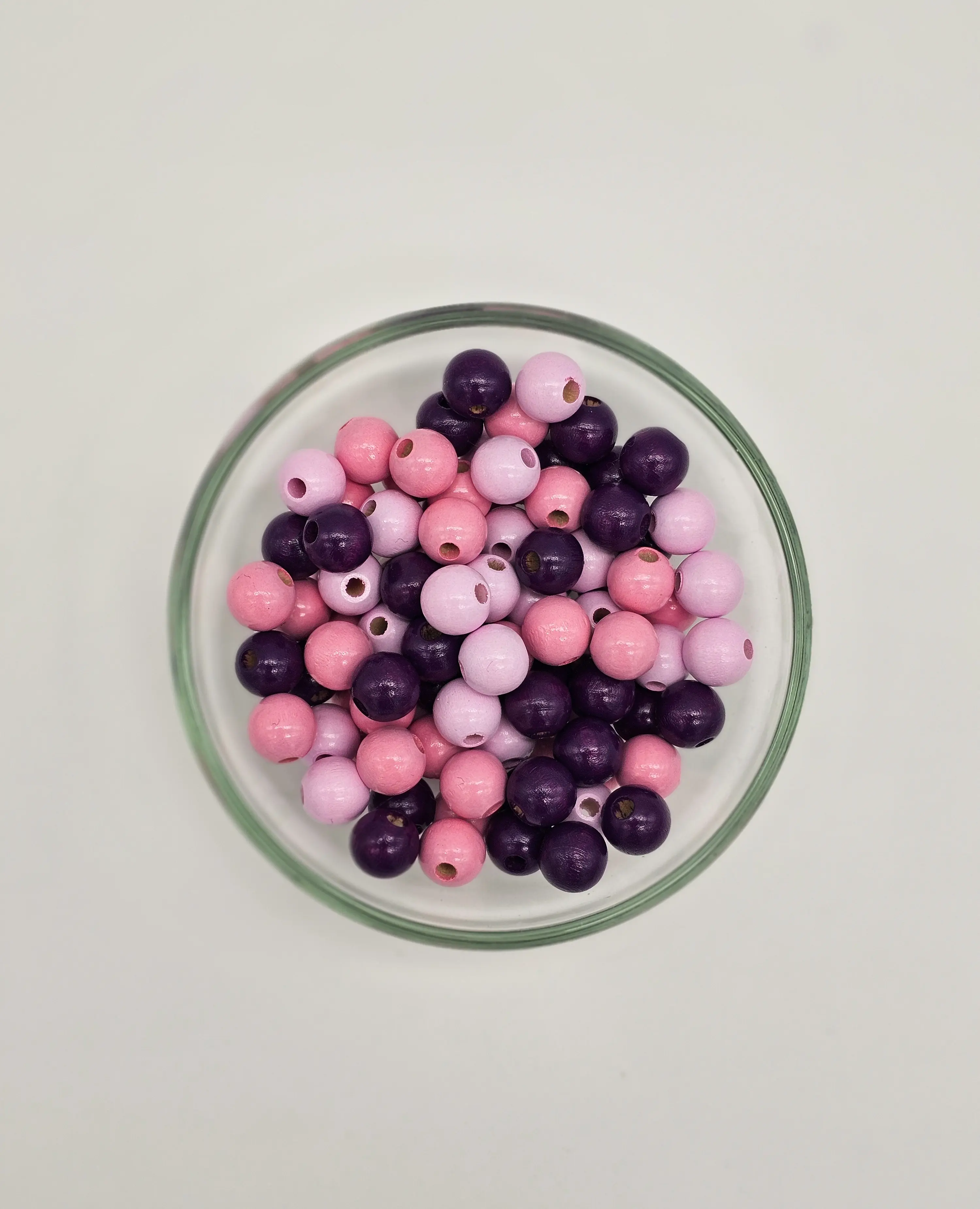 Holzperlen-Mix 10mm • 50 Stück Pink-Mix 13 auf Lager