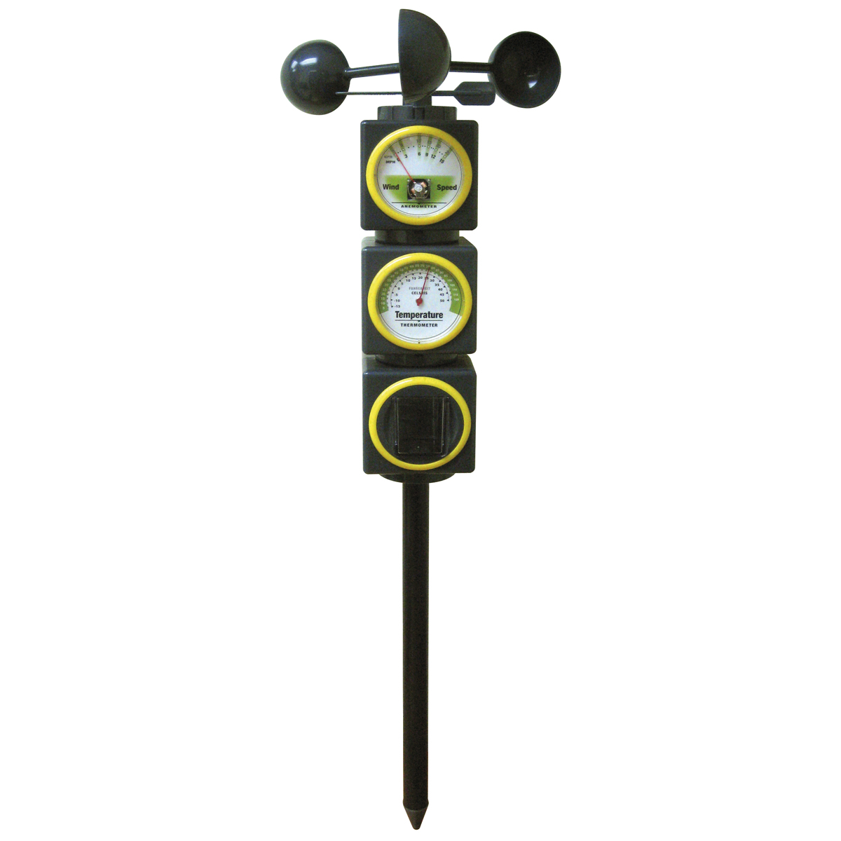 Wetterstation, Windmesser, Thermometer, Messgeräte, Gartenstecker