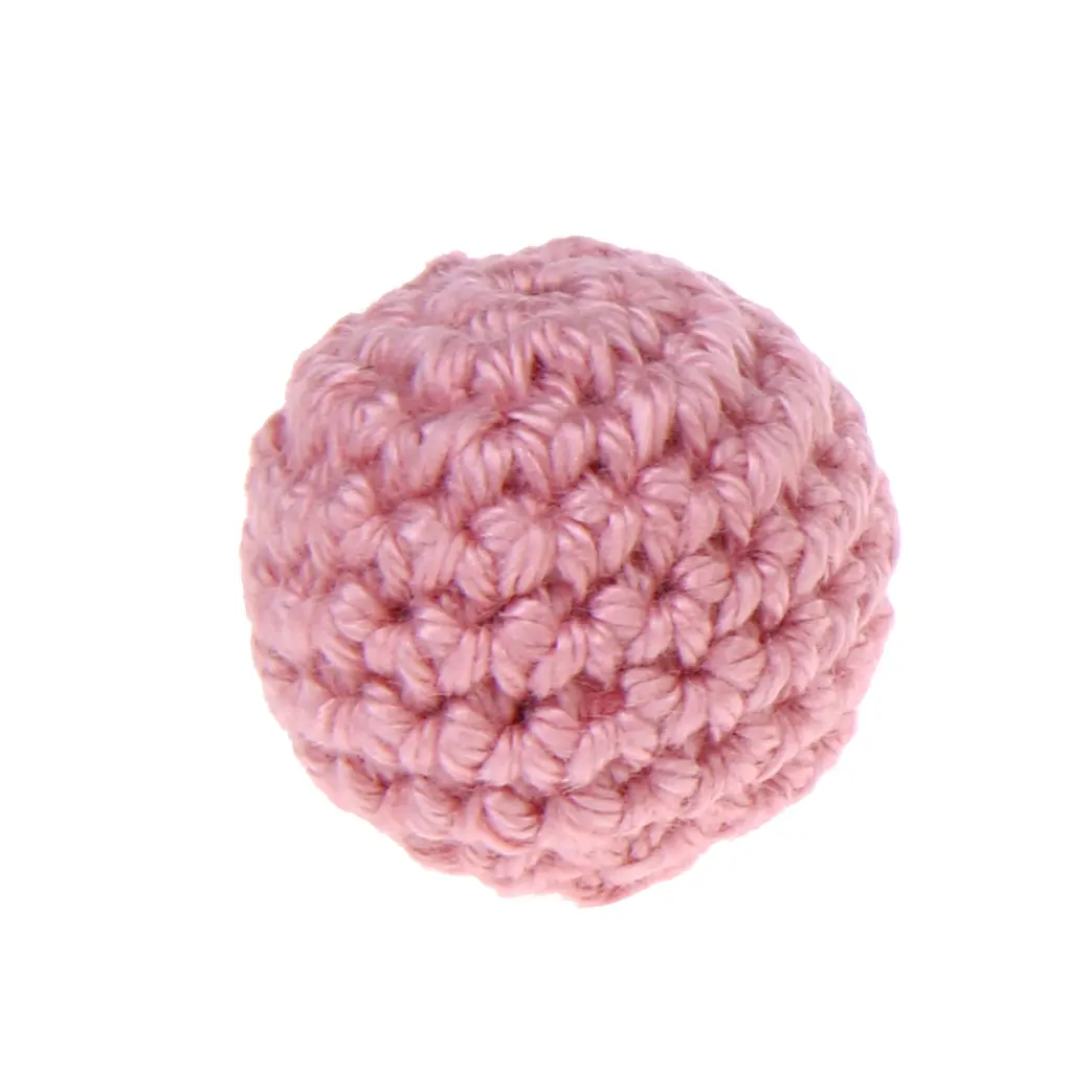 Crochet bead 25 mm dusky pink 37 in stock 
