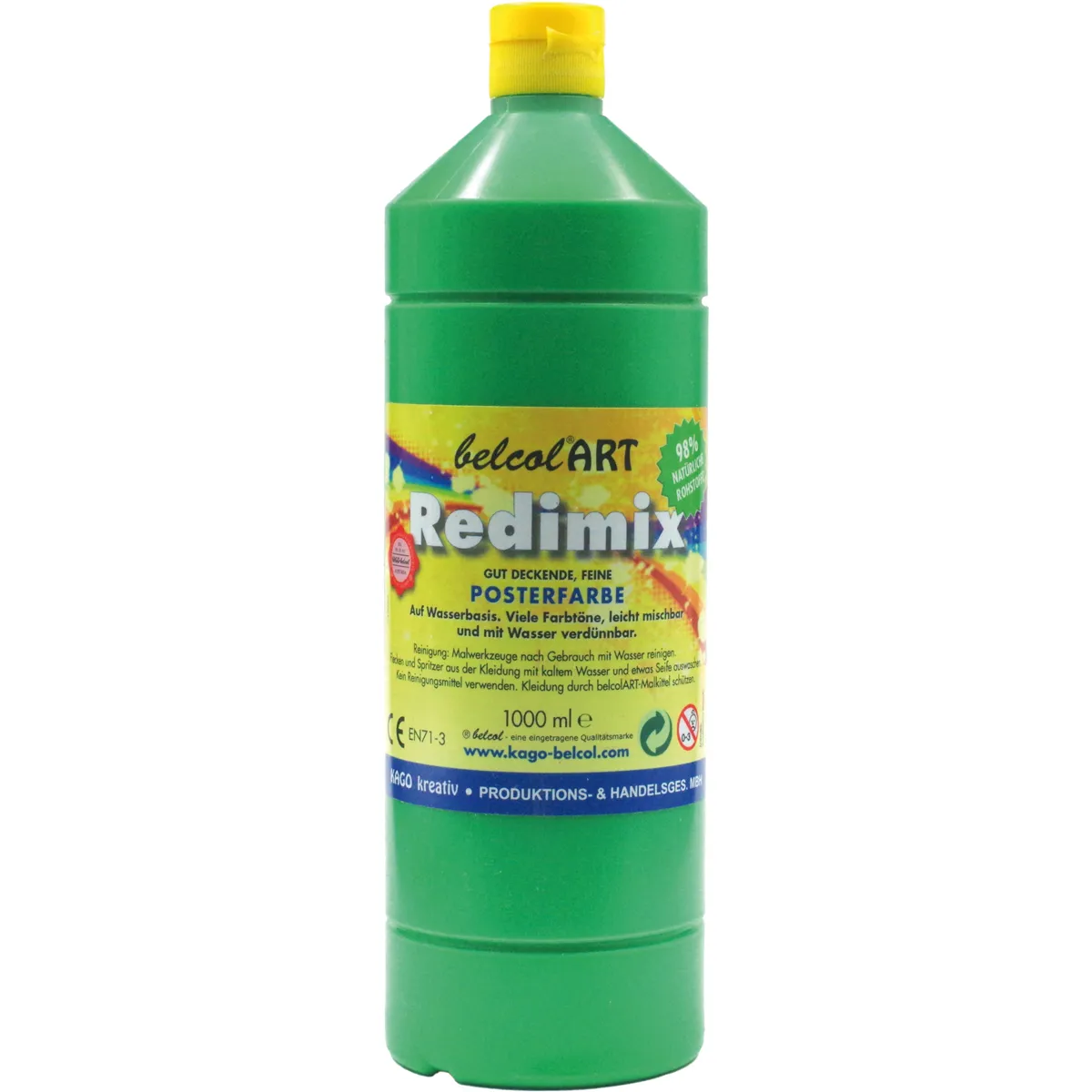 Posterfarbe, Grün, Kunstbedarf, Flasche, 1000 ml, Kunstfarben, Posterfarbe, Grün, Flasche, 1000 ml