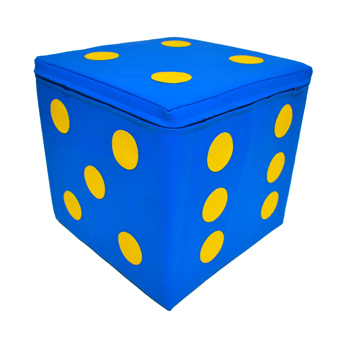 würfel, pouf, dice, blau, gelb, Würfel, Puzzlewürfel, Polsterwürfel, Dot-Muster, Blauer Würfel