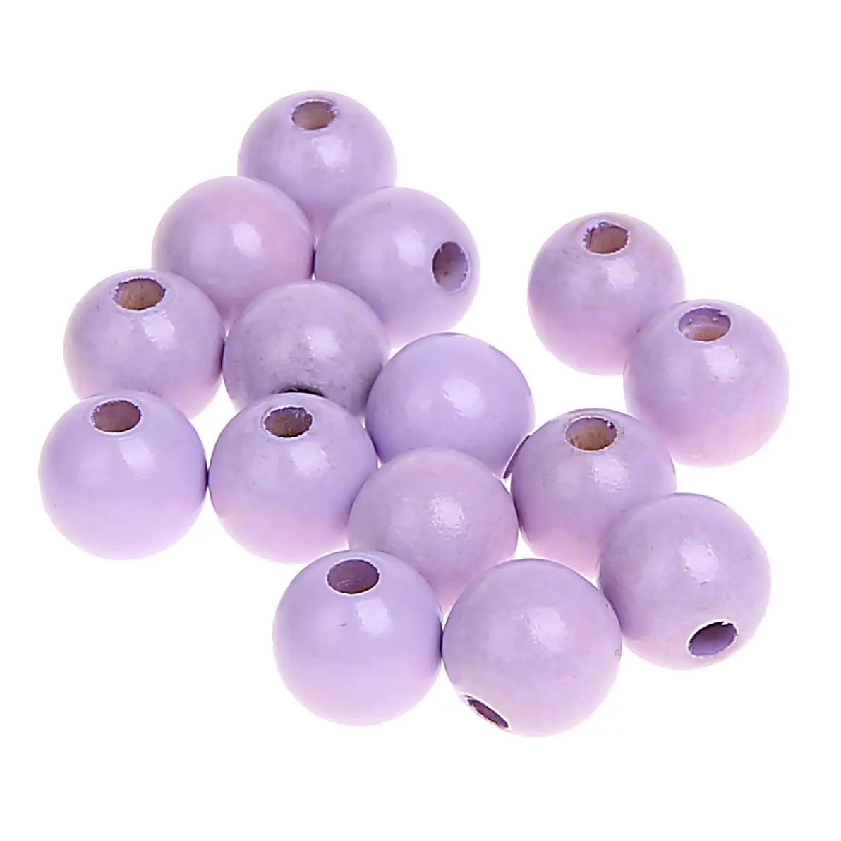 Wooden beads 10mm - 50 pieces lilac 112 in stock 