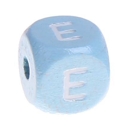 Letter beads baby blue 10x10mm E 794 in stock 