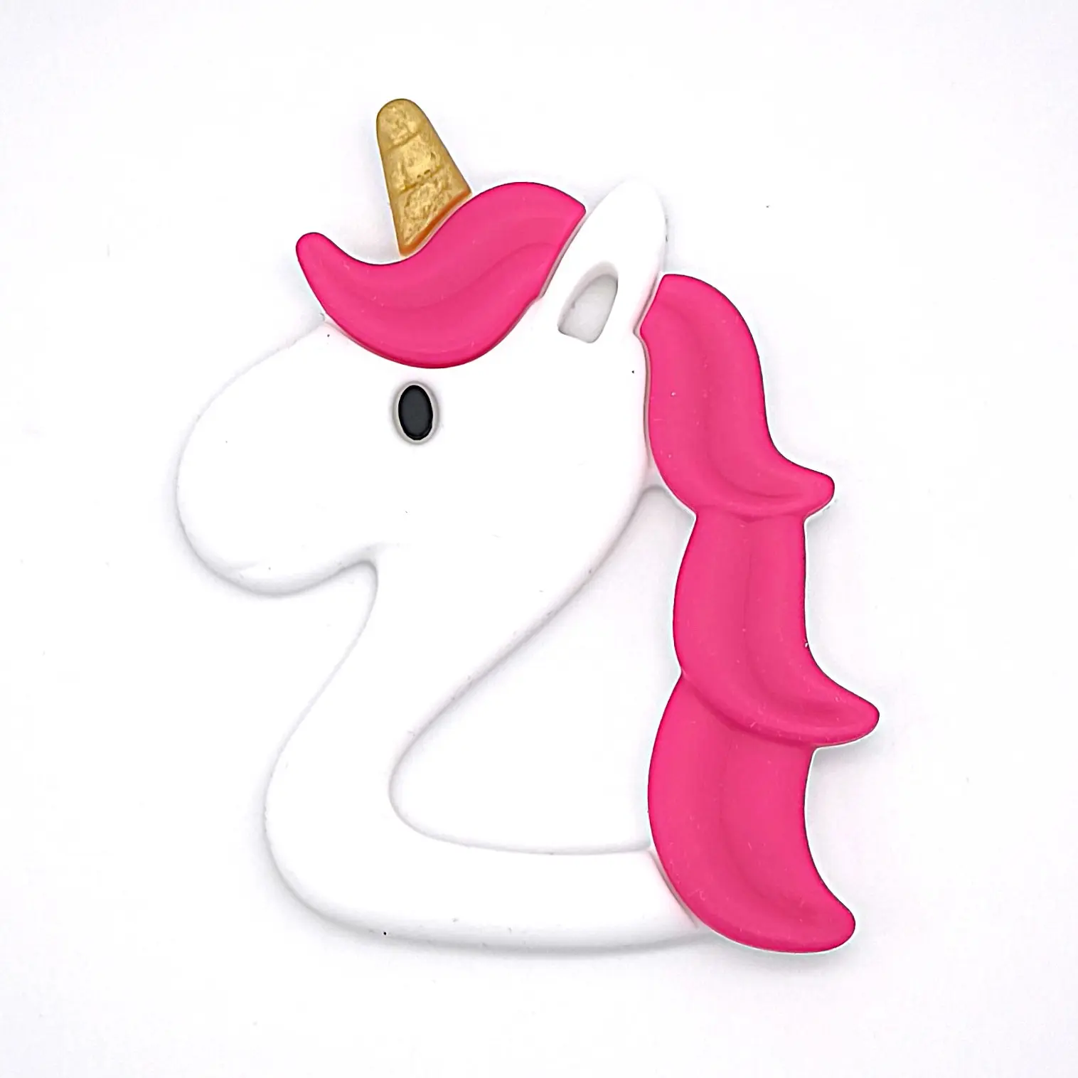 Unicorn teething ring dark pink 19 in stock 