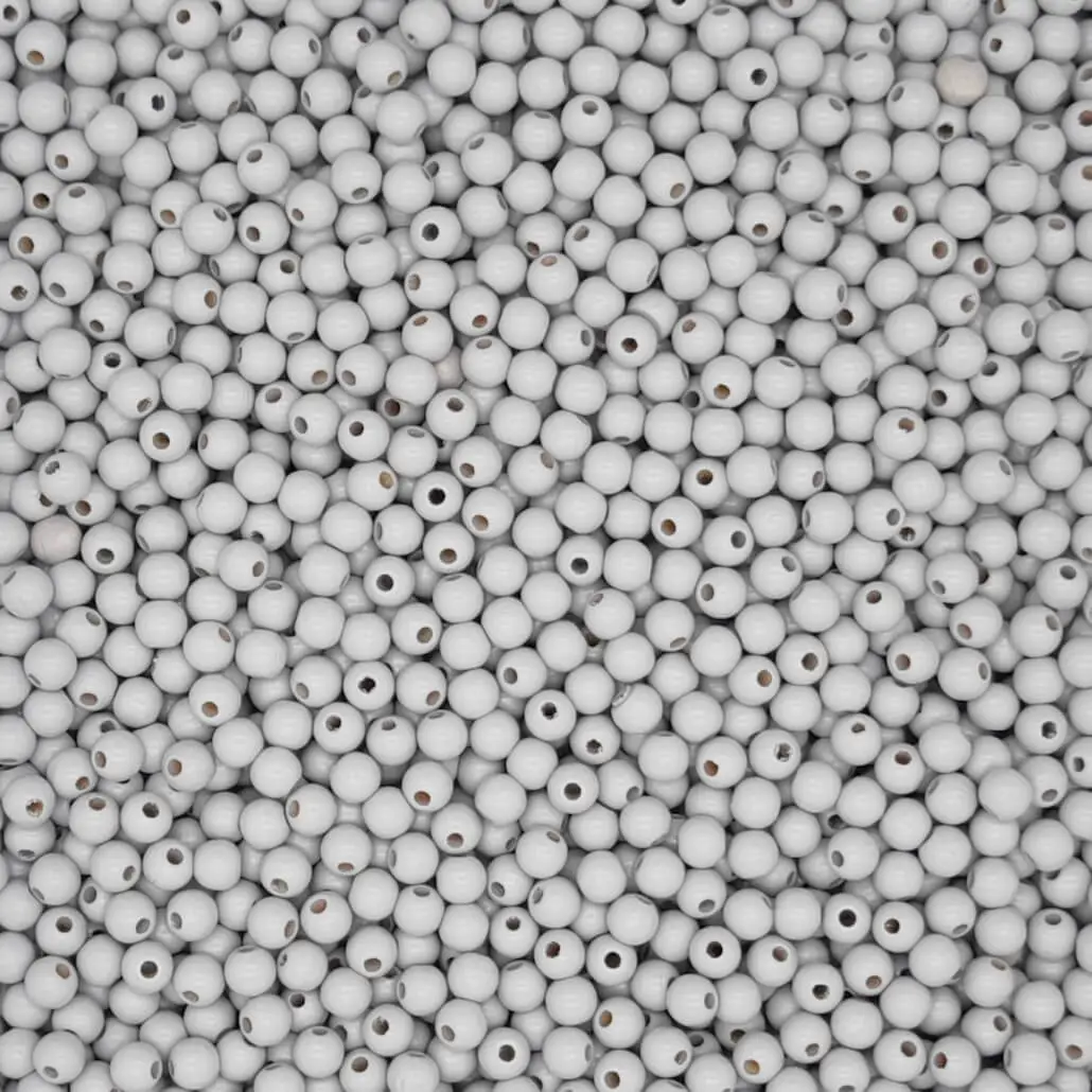 Holzperlen 6mm • 50 Stück hellgrau 59 auf Lager