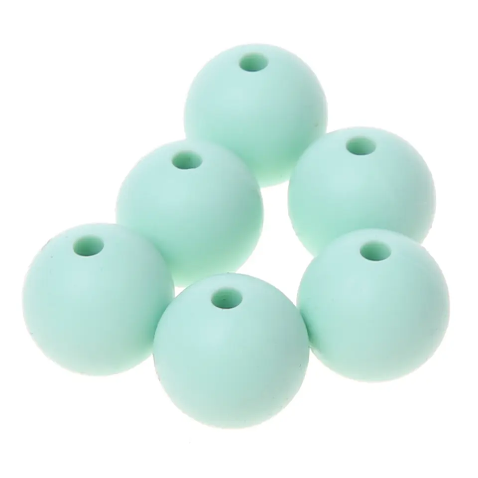 Silikonperle 12mm mint 198 auf Lager