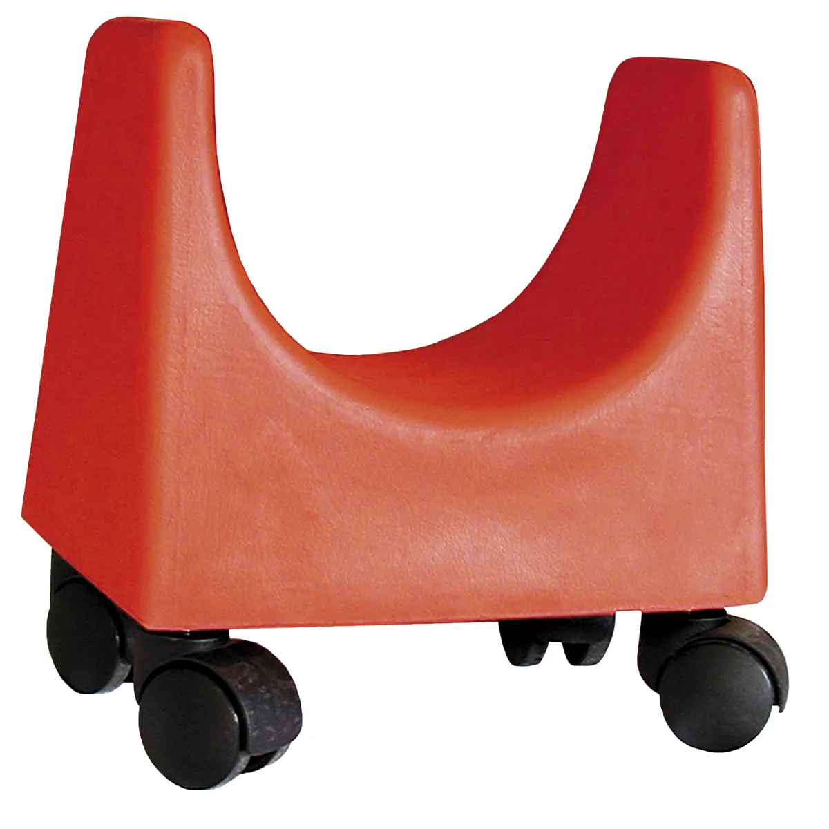Kinderstuhl, Rollstuhlstuhl, Kleiner Stuhl, Kunststoff, Gehstuhlrollen, Kinderstuhl, Kindersitz, Roter Sitz, Rollende Möbel, Kita Möbel