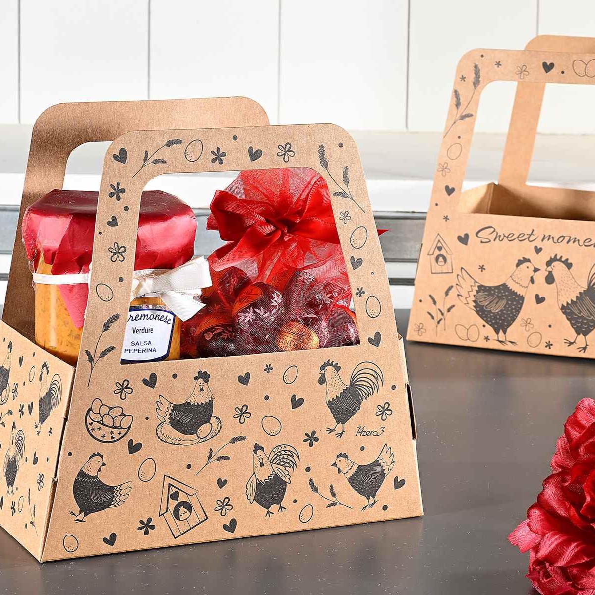Kartong-Box, Geschenkverpackung, Gift-Set, Jahreszeiten-Accessoire, Dekorativ