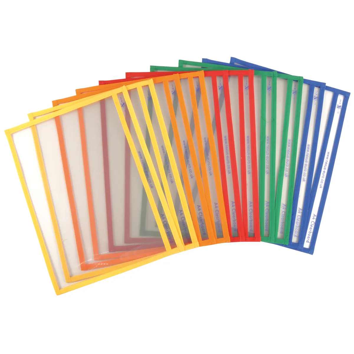 A4-Papier, Klarpapier, Bunte Randrahmen, Plastikhüllen, Verschiedene Farben, Kartenhüllen, Schutzhülle, Bunt, Transparent, A4 Hülle