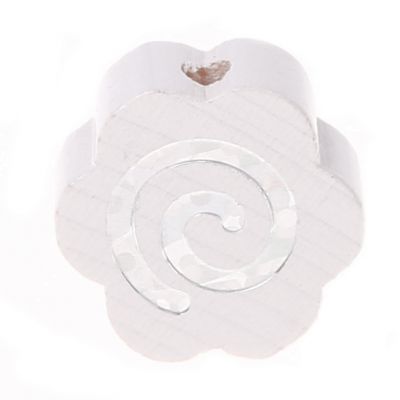 Motif bead glitter flower spiral white 292 in stock 