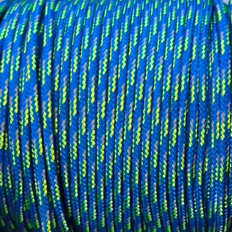 Paracord Kordel Ø 2mm • 1 Meter blau-hellgrün 41 auf Lager