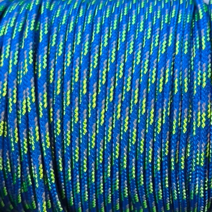 Paracord-Kordel Ø 2mm • 1 Meter blau-hellgrün 26 auf Lager