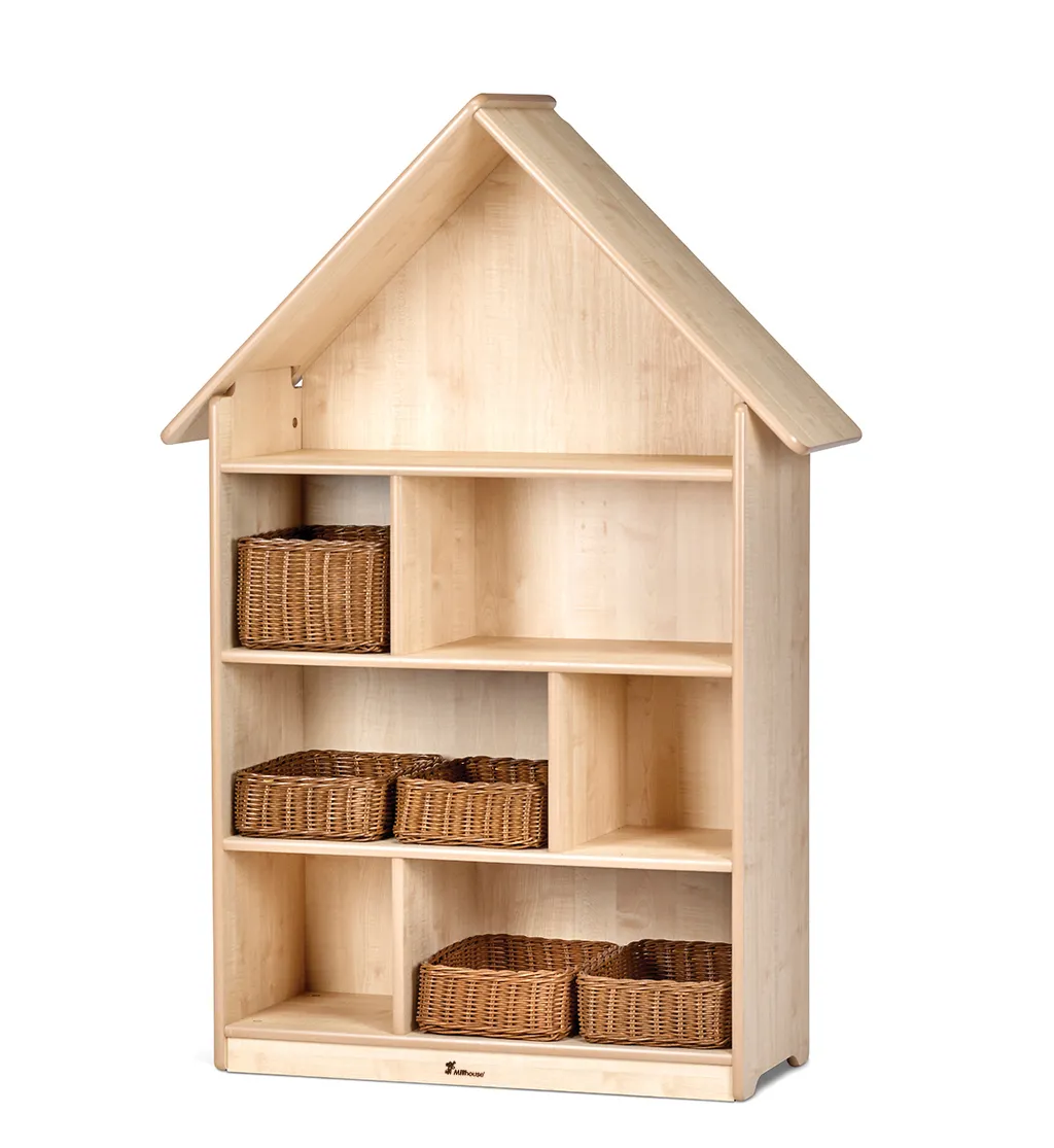 holzregal, regal, spielzeugregal, korb, naturholz, Kinderregal, Hausregal, Holzregal, Aufbewahrungsregal, Korbsystem