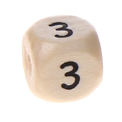 Zahlenperlen 10 mm geprägt 3 67 auf Lager