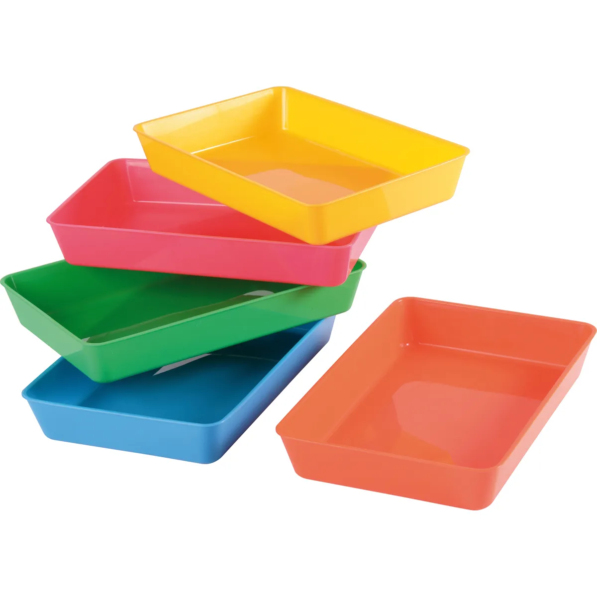 Aufbewahrungsschale, Snackschale, Bunte Aufbewahrung, Plastikbehälter, rechteckige Schale, Schalen, Aufbewahrung, Bunte Schalen, Kunststoff, Mehrfarbig