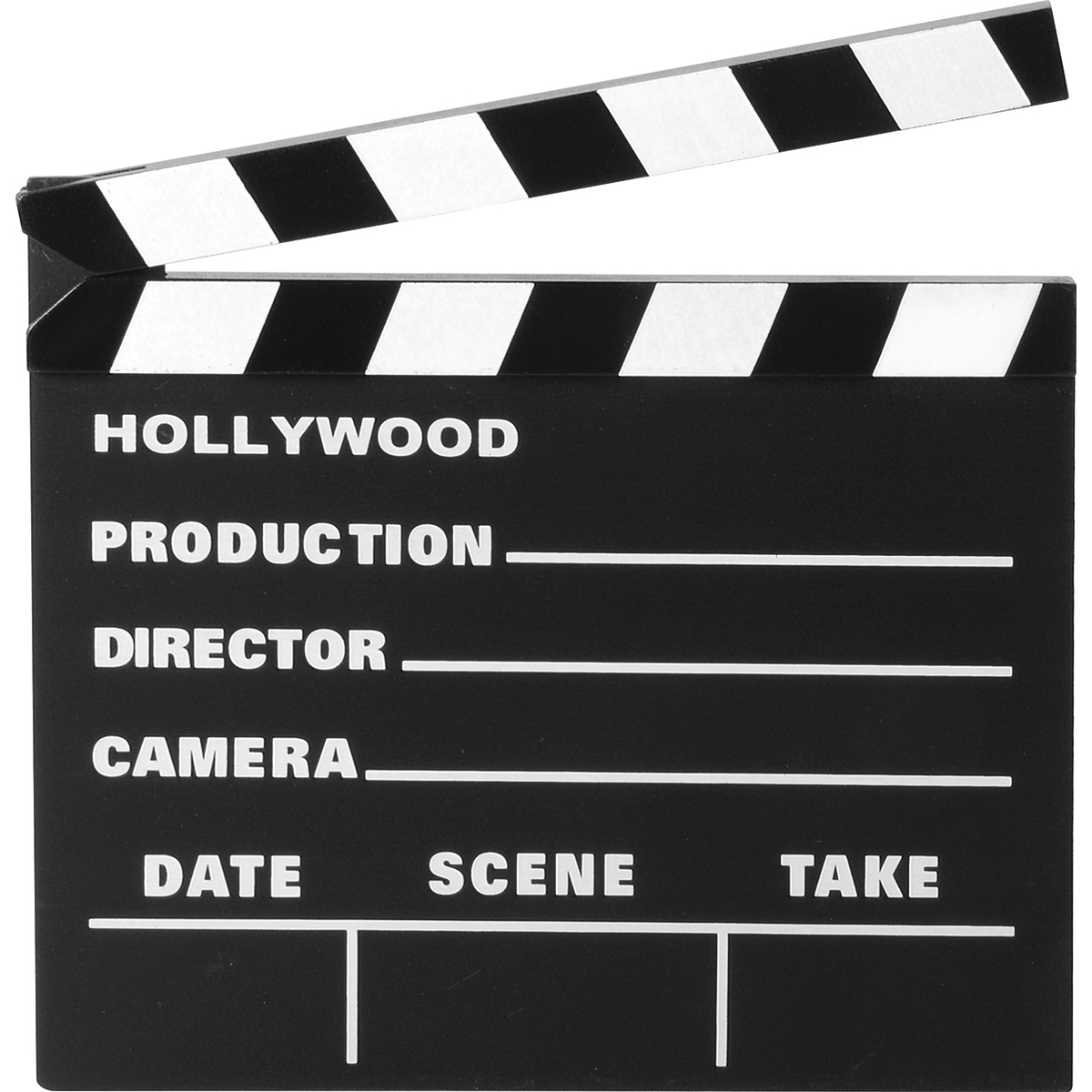Klipphalter, Hollywood Requisite, Schwarz-weiß, Filmklaue, Clapboard, Klappboard, Filmklappe, Schwarz, Weiß, Kino