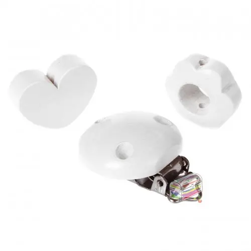 Schnullerketten Bastelset Mini weiß 2 auf Lager