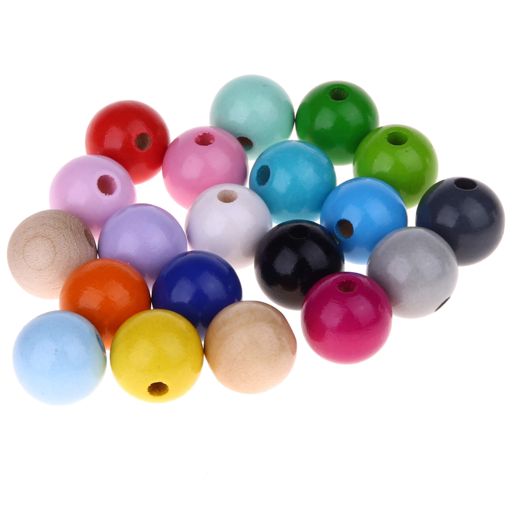 Wooden beads 15mm - 10 pieces