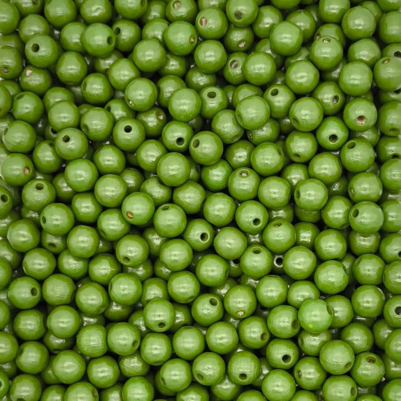 Holzperlen 12mm • 25 Stück oliv 310 auf Lager