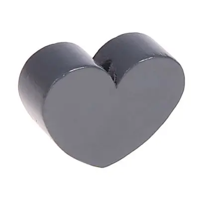 Motif bead shaped bead heart large gray 1356 in stock 