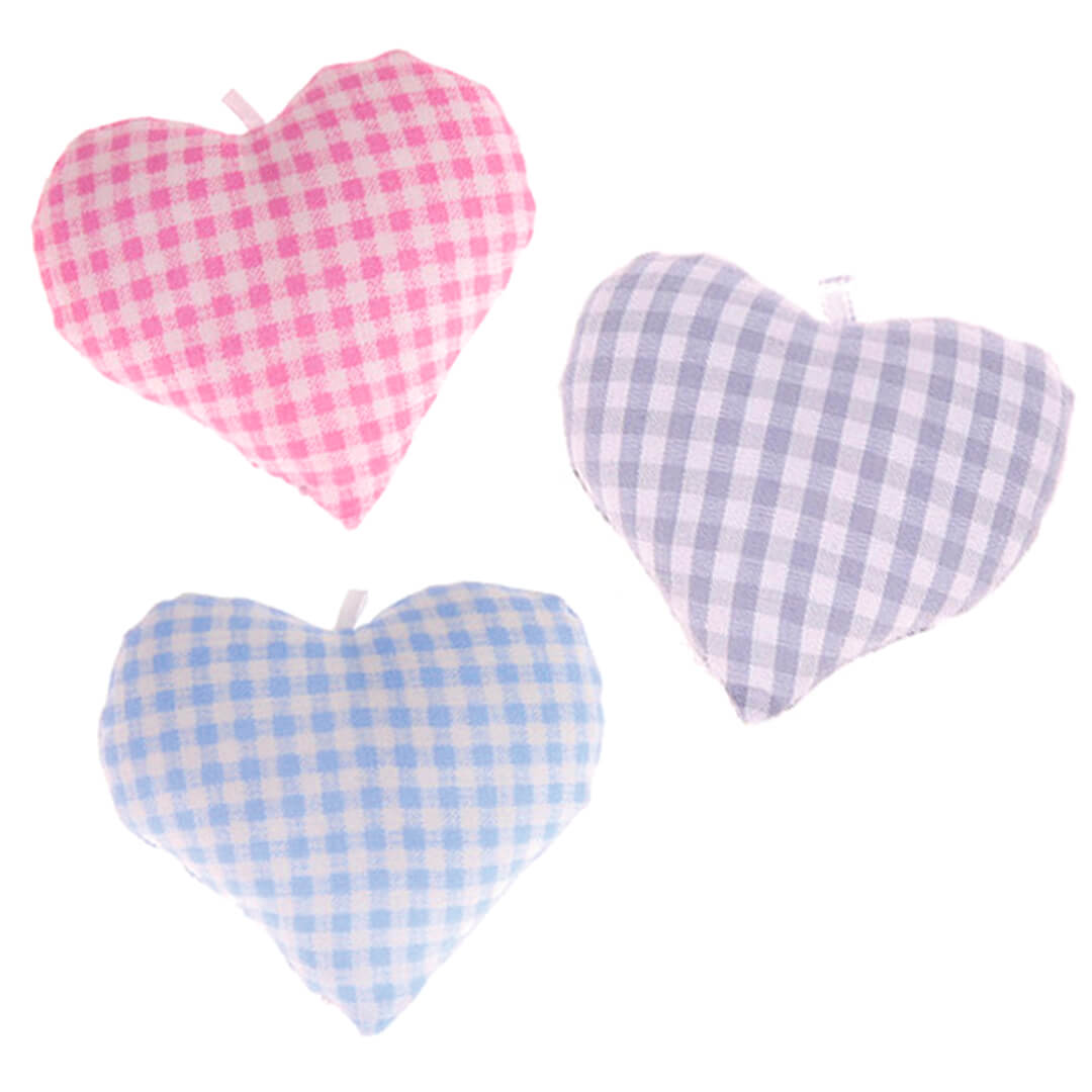 Fabric heart plaid