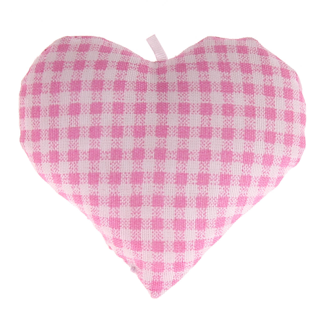Stoffherz Karo rosa 0 auf Lager