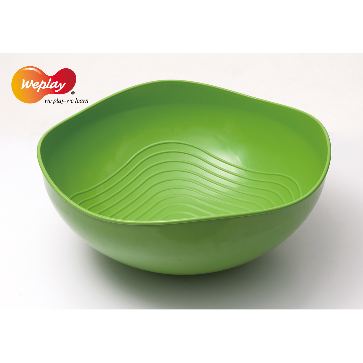 Schüssel, Schaal, Grün, groß, Rillenmuster