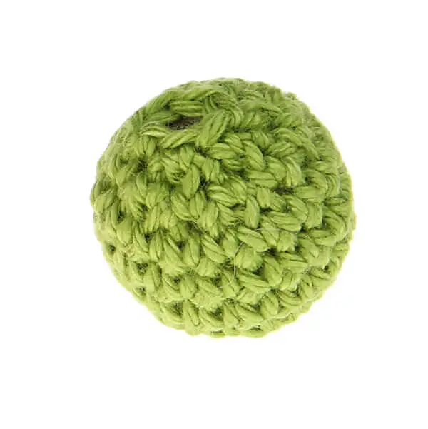 Crochet bead 25 mm yellow-green 56 in stock 