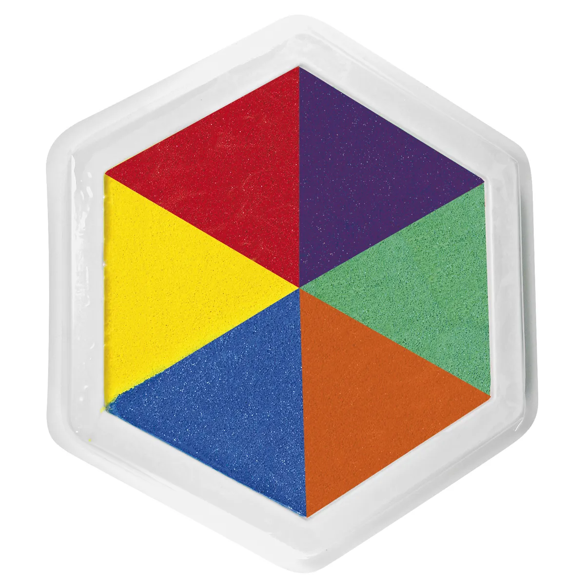 Kreidekasten, Hexagon, Farbwürfel, Sechseck, Malfarben, Holzspiel, Farbenwürfel, Puzzlespiel, Kinderwürfel, Farbsix