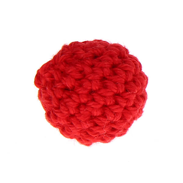 Häkelperle 20mm rot 97 auf Lager