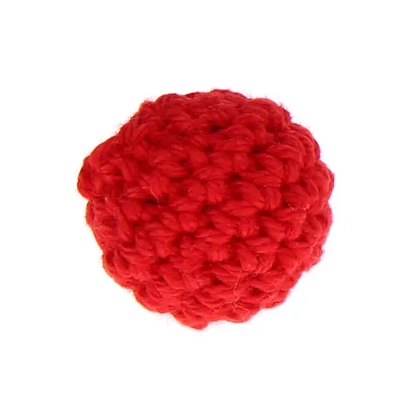 Häkelperle 20mm rot 12 auf Lager