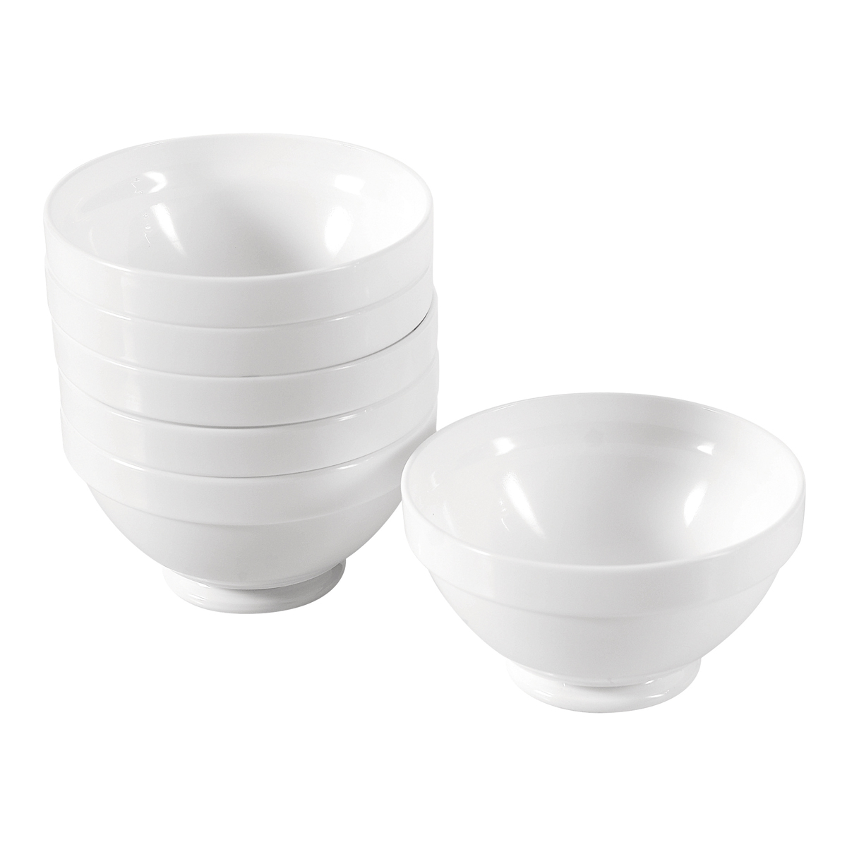 weiss, schüssel, porzellan, gestapelt, küchenutensil