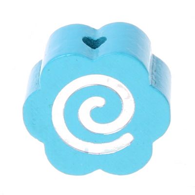 Motif bead glitter flower spiral light turquoise 1088 in stock 