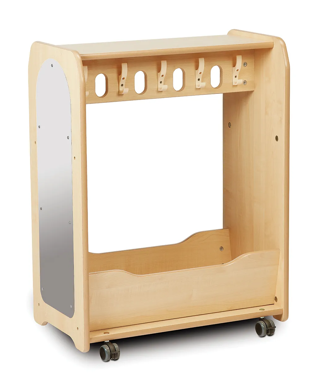Kinderwagen, Holz, Kleiner Schirm, Rollwagen, Aufbewahrungshilfe, Holz, Kleiderhalter, Rollwagen, Holzwagen, Kleiderständer