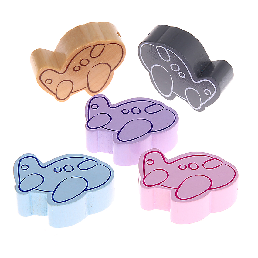 Airplane motif bead - 10 pieces