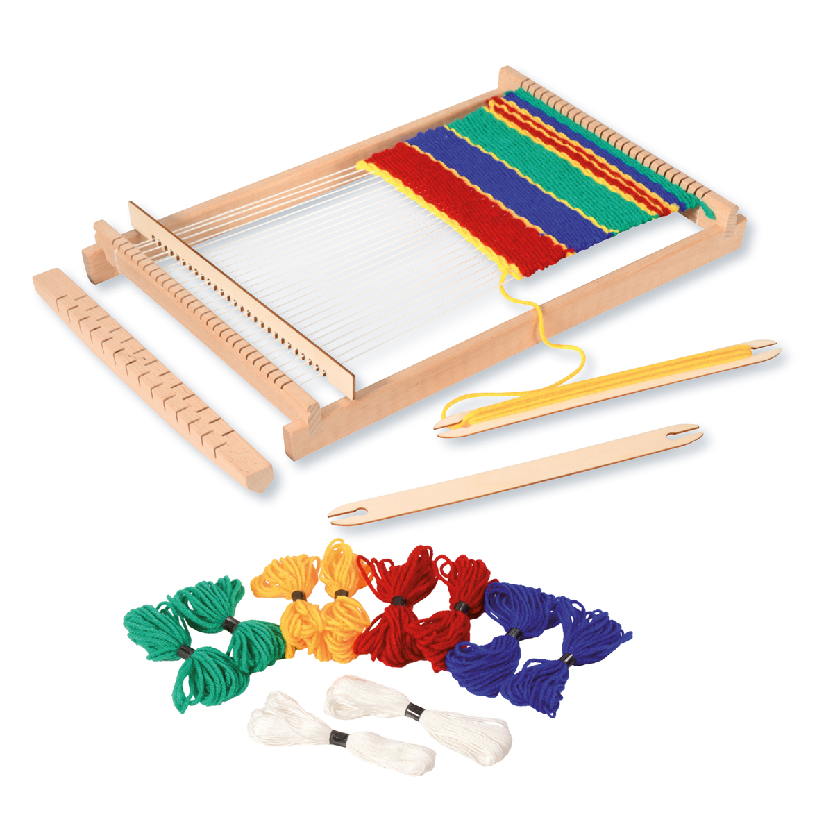 Webrahmen, Wollkette, Fadenbilder, Loom, Schwunggarn