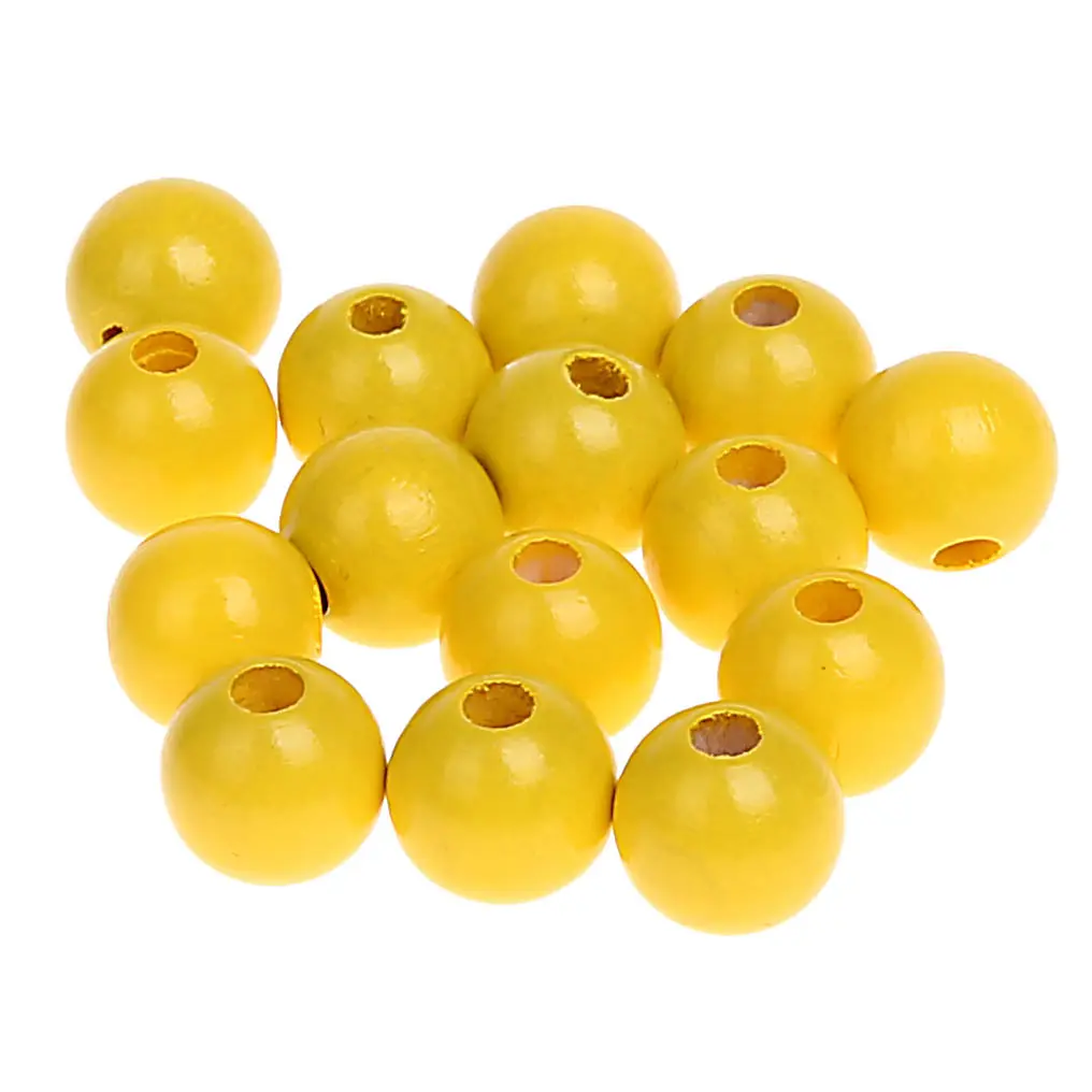 Wooden beads 10mm - 50 pieces yellow 78 in stock 