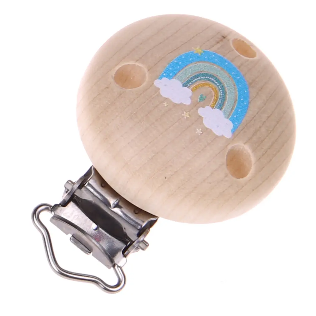 Pacifier clip rainbow baby blue 48 in stock 