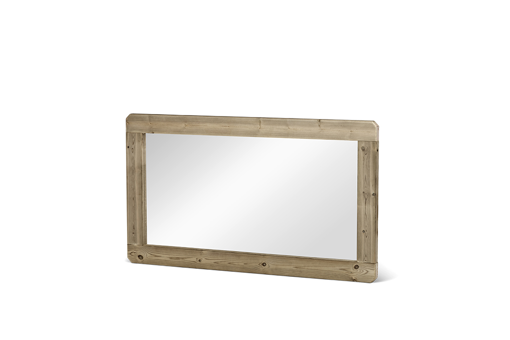 Holzrahmen, Spiegel, Wandspiegel, Holzoptik, großer Spiegel, Holzrahmen, Spiegel, Spiegelwand, Holzsäule, Spiegelglas