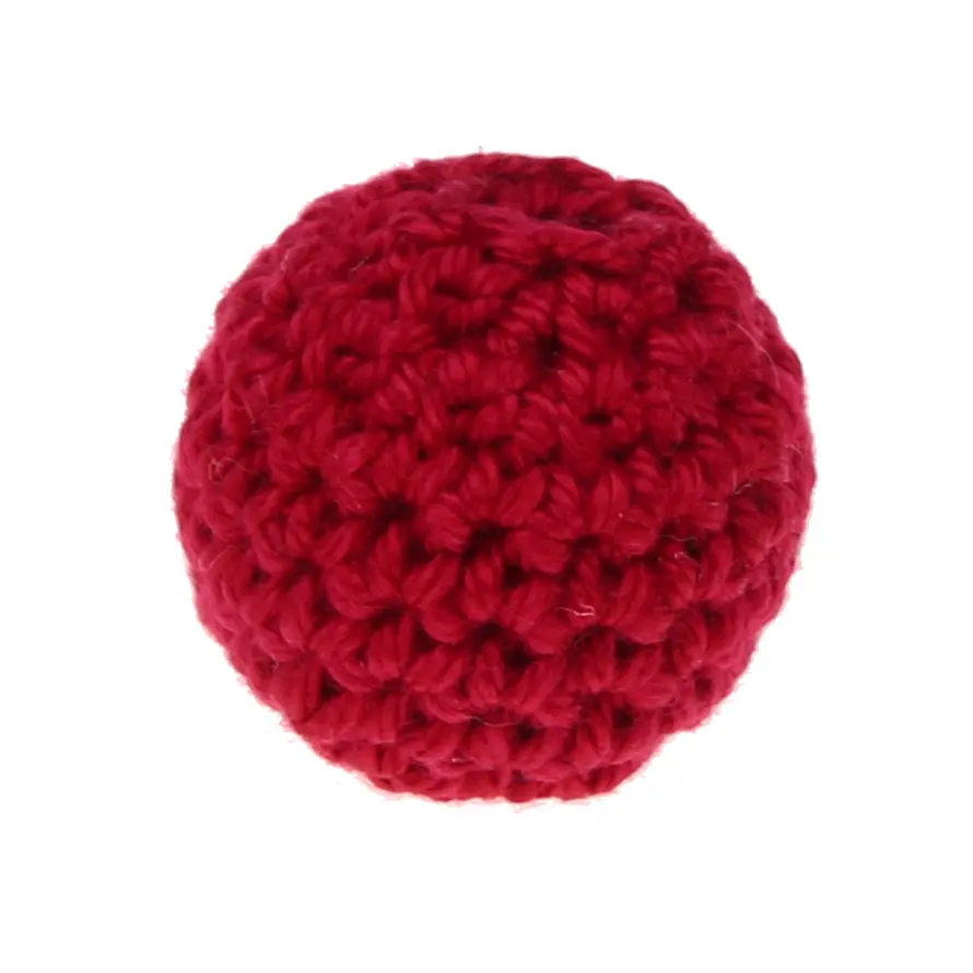 Crochet bead 25 mm bordeaux 102 in stock 