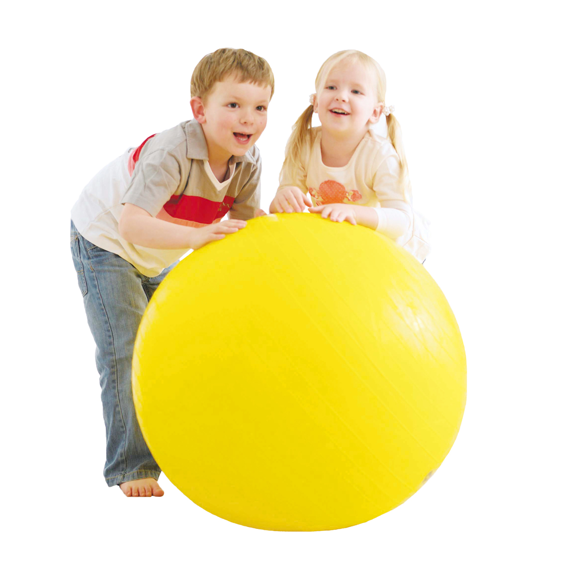 Kinder, Ball, Gummiball, Gelb, Spielzeug