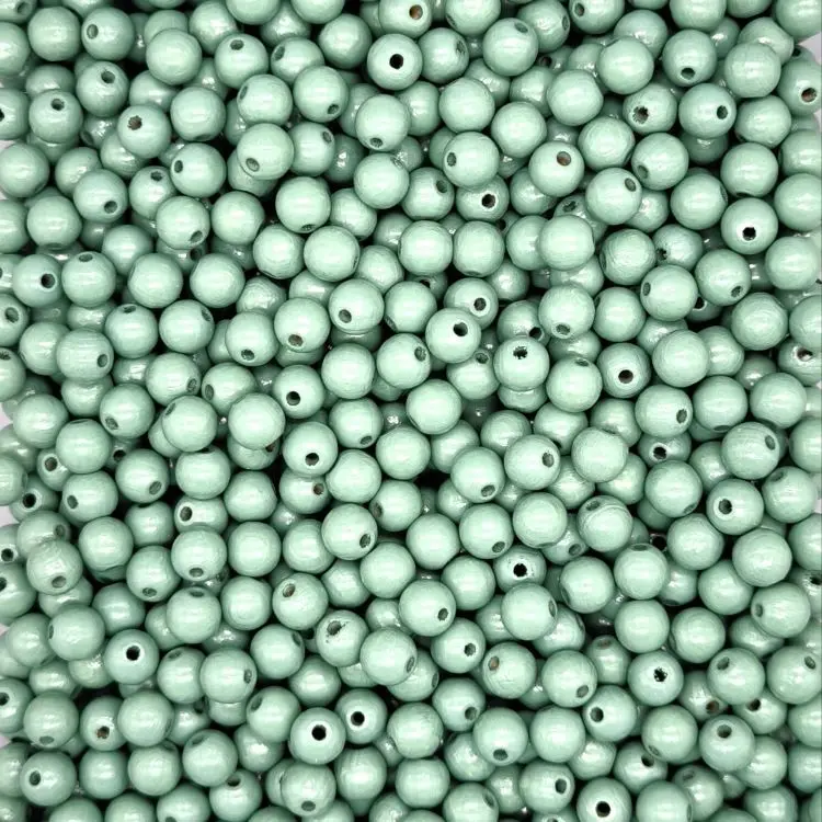 Pastellfarben Holzperlen 10mm • 50 Stück salbei 98 auf Lager