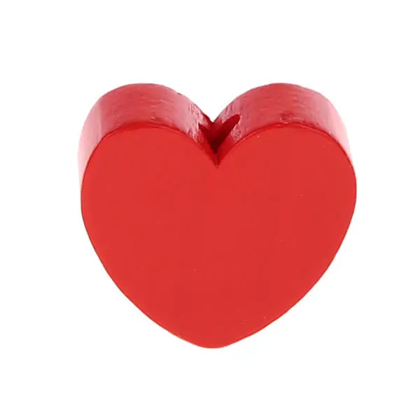 Heart motif bead (mini) red 783 in stock 