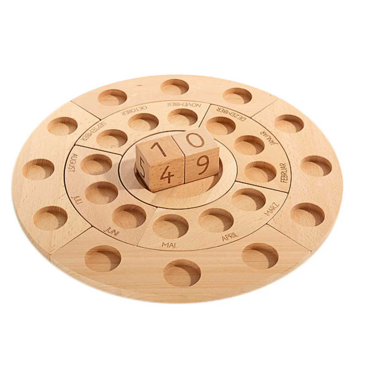 holz, holzspiel, kalender, monat, würfel, Holzkugel, Kalender, Holz, Monatsring, Würfel