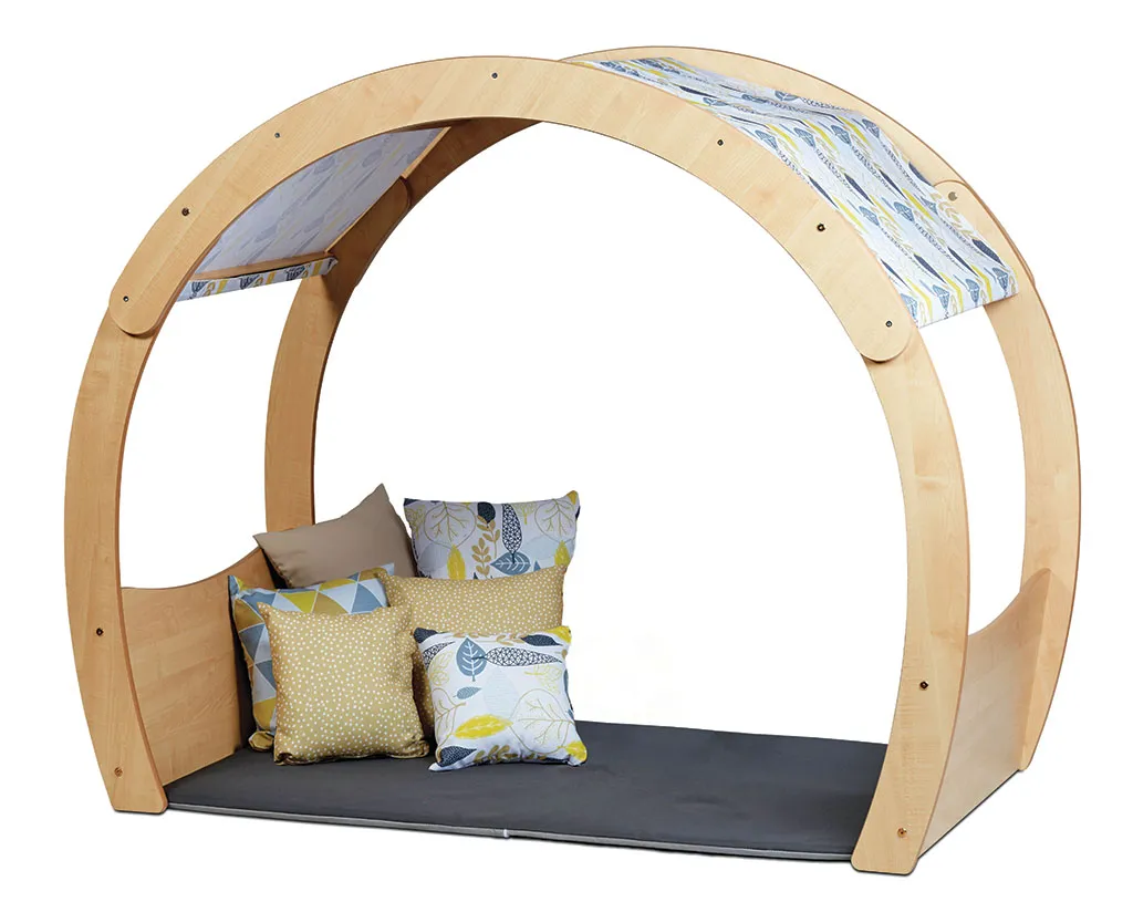 Holzrahmen, Schaukelbett, Kissen, Kissenbezüge, Bettboden, Lounge-Sessel, Konstruktion aus Holz, Sitzbank, Kissen, Ausklappbares Dach/Schutzelement