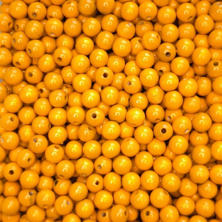 Holzperlen 12mm • 25 Stück maisgelb 186 auf Lager